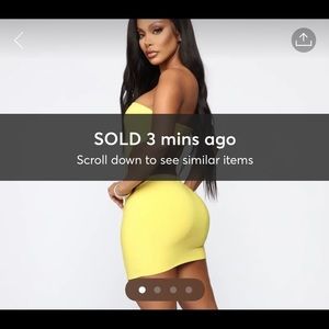 Cut It Out Yellow Tube Dress